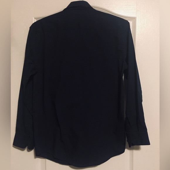 Navy Blue Boys Shirt with Tie. - Picture 2 of 5